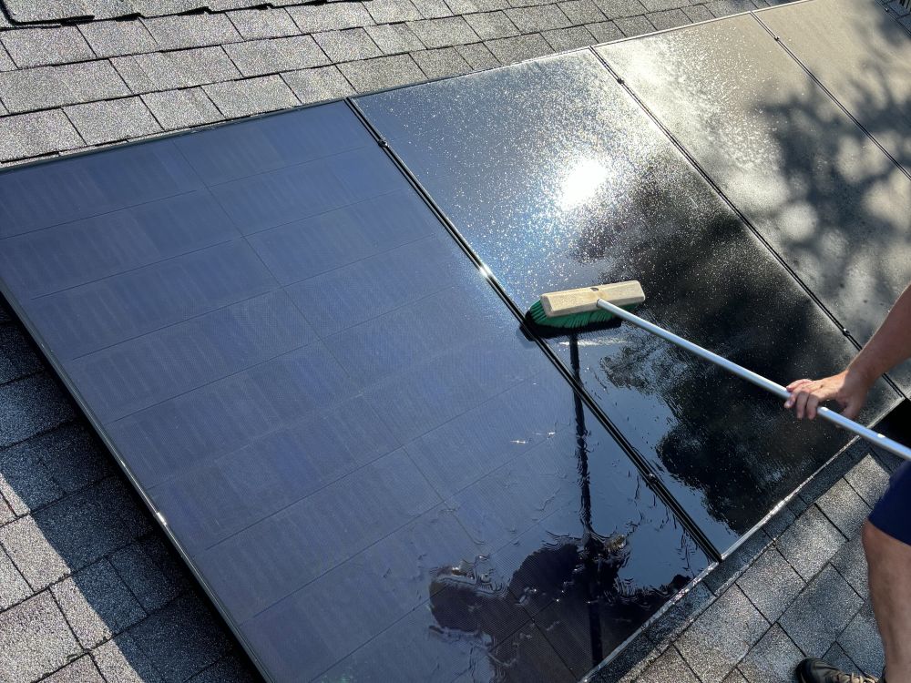 Solar panels after cleaning