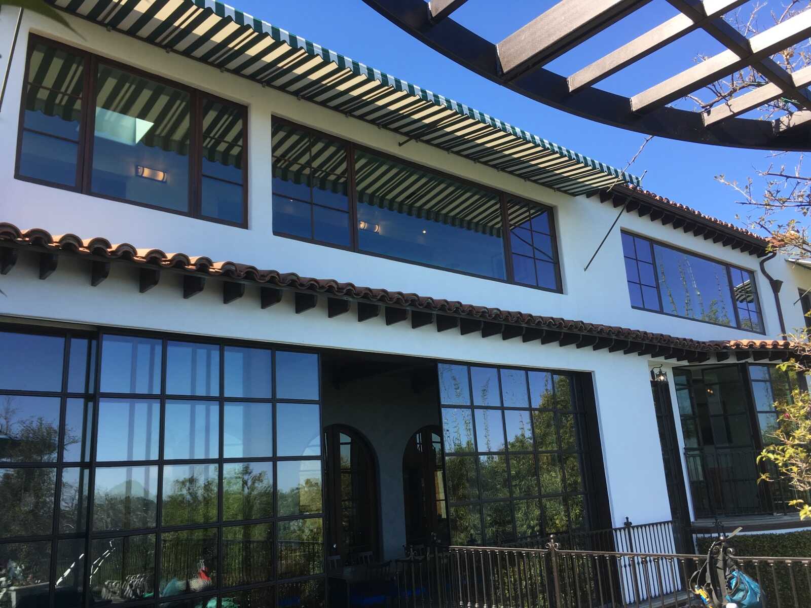 Large residential property with freshly cleaned windows